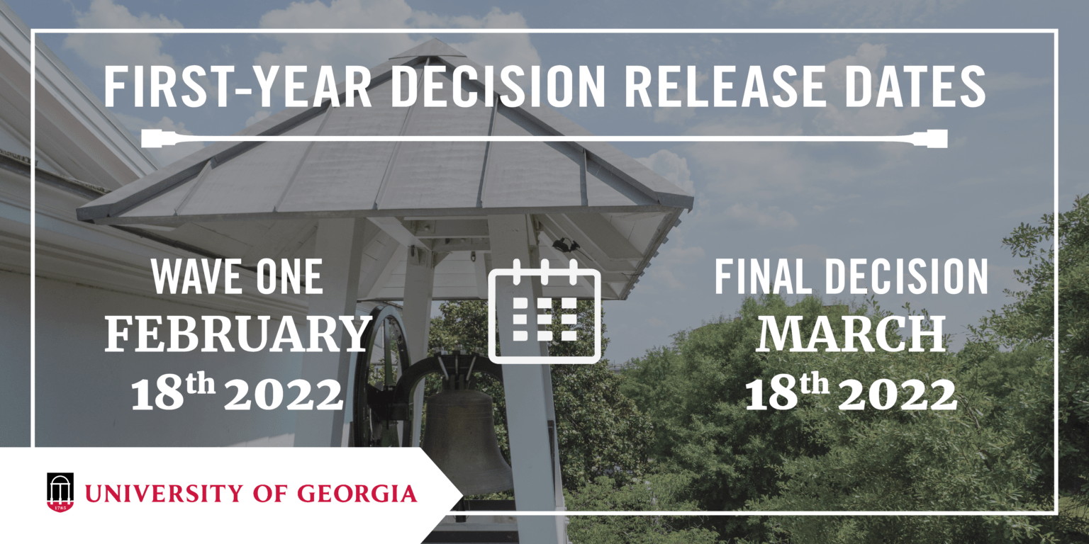 2022 Decision Dates UGA Undergraduate Admissions