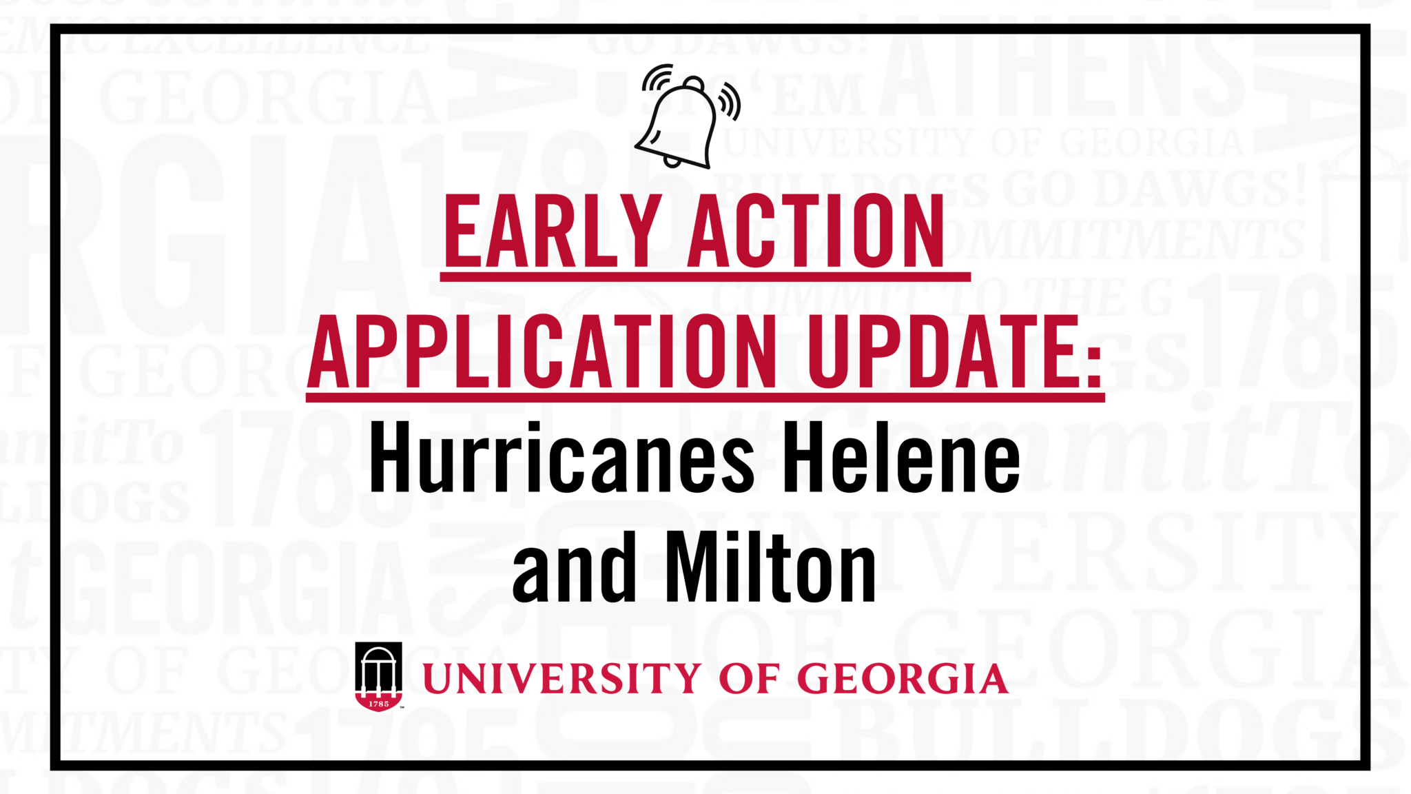 Early Action Update: Hurricanes Helene And Milton - UGA Undergraduate ...