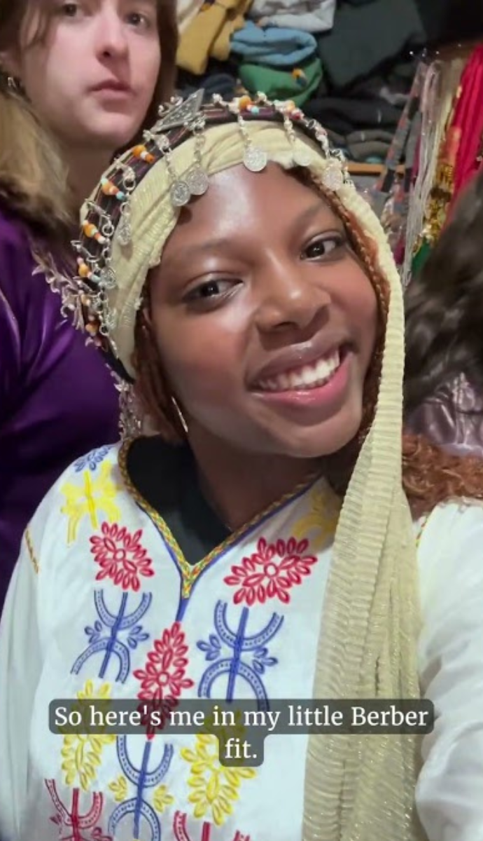 student taking a selfie on study abroad trip